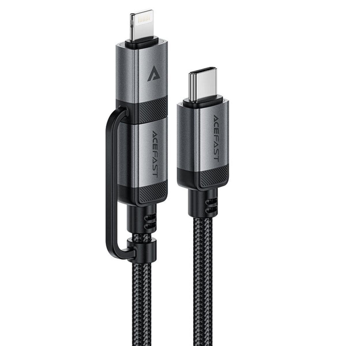 Кабель C20-01 USB-C to USB-C Lightning 60W 1,2 м Black (26712799)