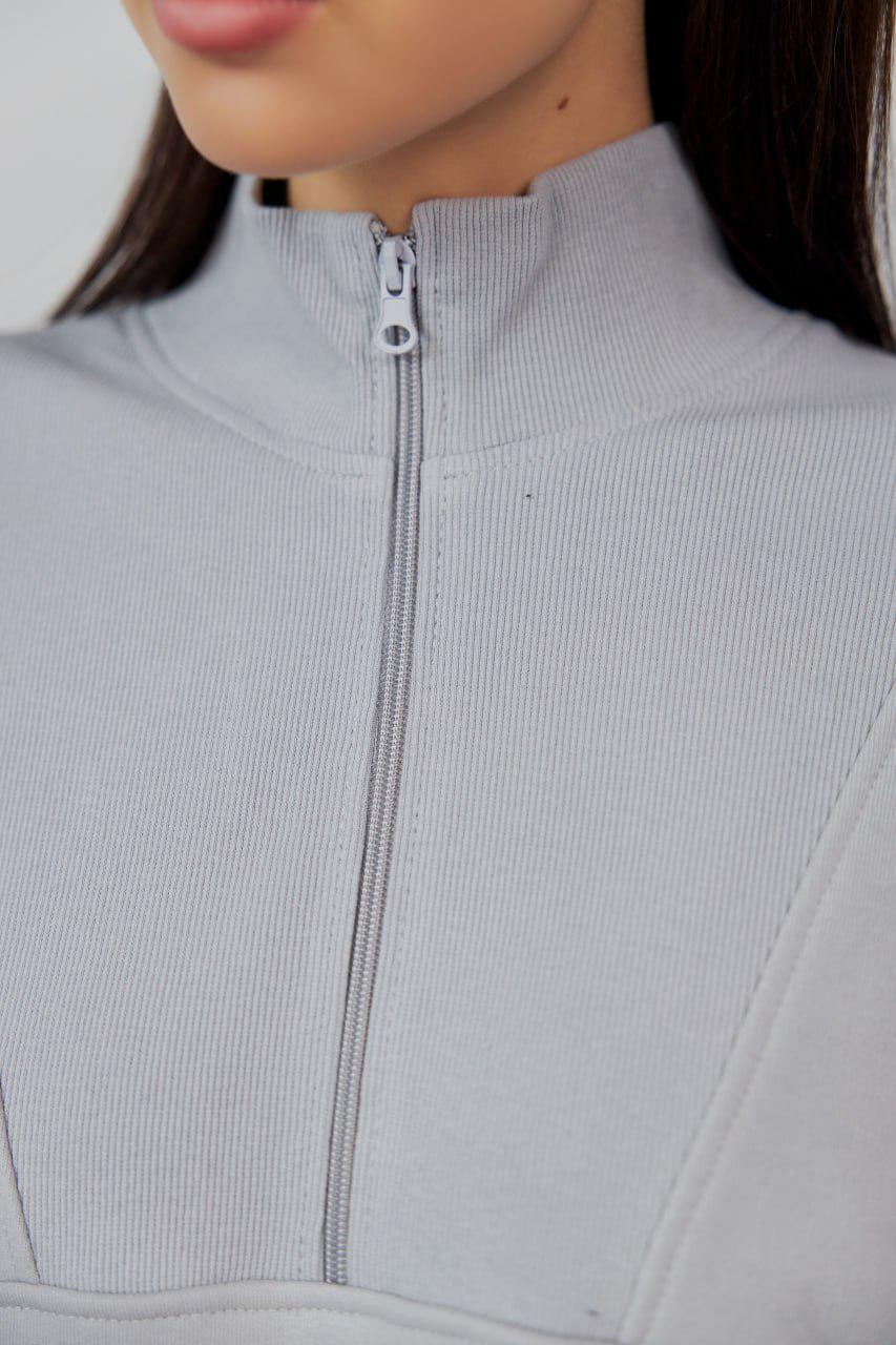 Костюм спортивный женский М148.3 3-х нитка L Пепельный (167-1-62) - фото 4 Костюм спортивный женский М148.3 3-х нитка L Пепельный (167-1-62) - фото 4