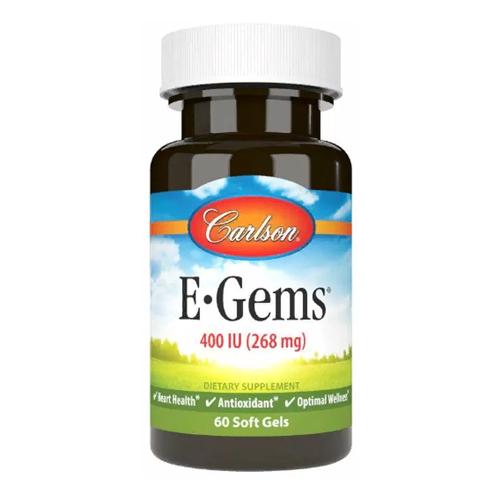 Вітамін E Carlson Labs E-Gems 400 IU 60 Soft Gels (000013409)