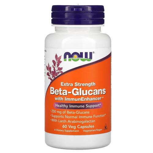 Добавка NOW Beta-Glucans with ImmunEnhancer 250 мг 60 капс. (NOW-03033)