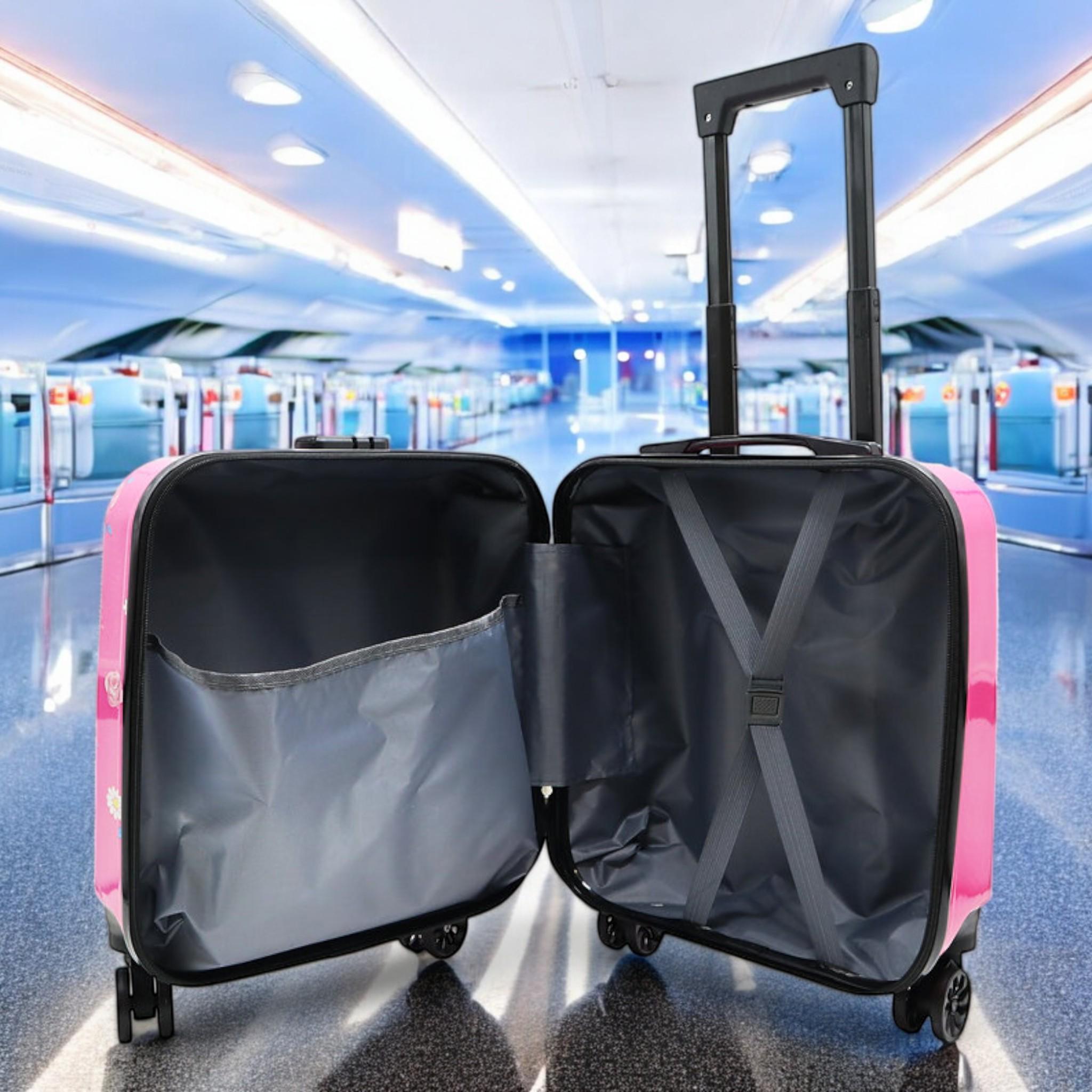 Валіза дитяча H&H Cat with a Bow ABS-пластик на 4 коліщатках з кодовим замком 35 л (S_D-10) - фото 3 Валіза дитяча H&H Cat with a Bow ABS-пластик на 4 коліщатках з кодовим замком 35 л (S_D-10) - фото 3