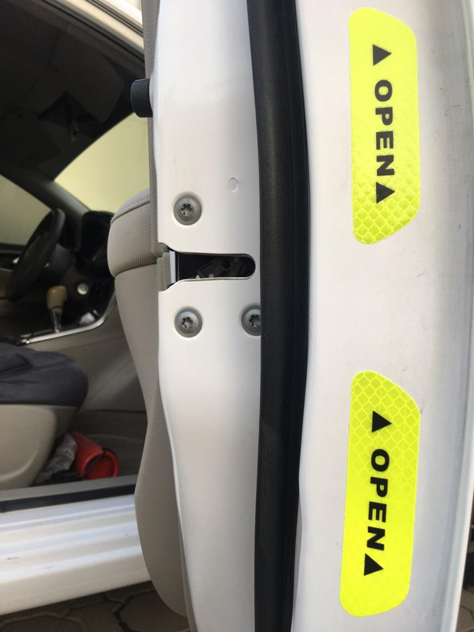 Наклейки световозвращающие на двери 4 шт. Салатовый (1823451610) - фото 3