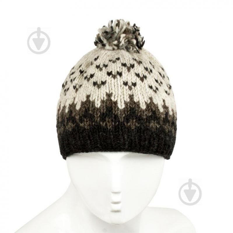 Шапка Kathmandu Хиюм с помпоном М (57-58) Коричнево-белый (24857)