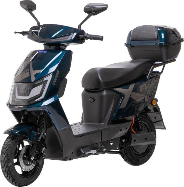 Електроскутер двомісний Corso FLASHX 1200W 72V/23Ah LiFePO4 Зелений