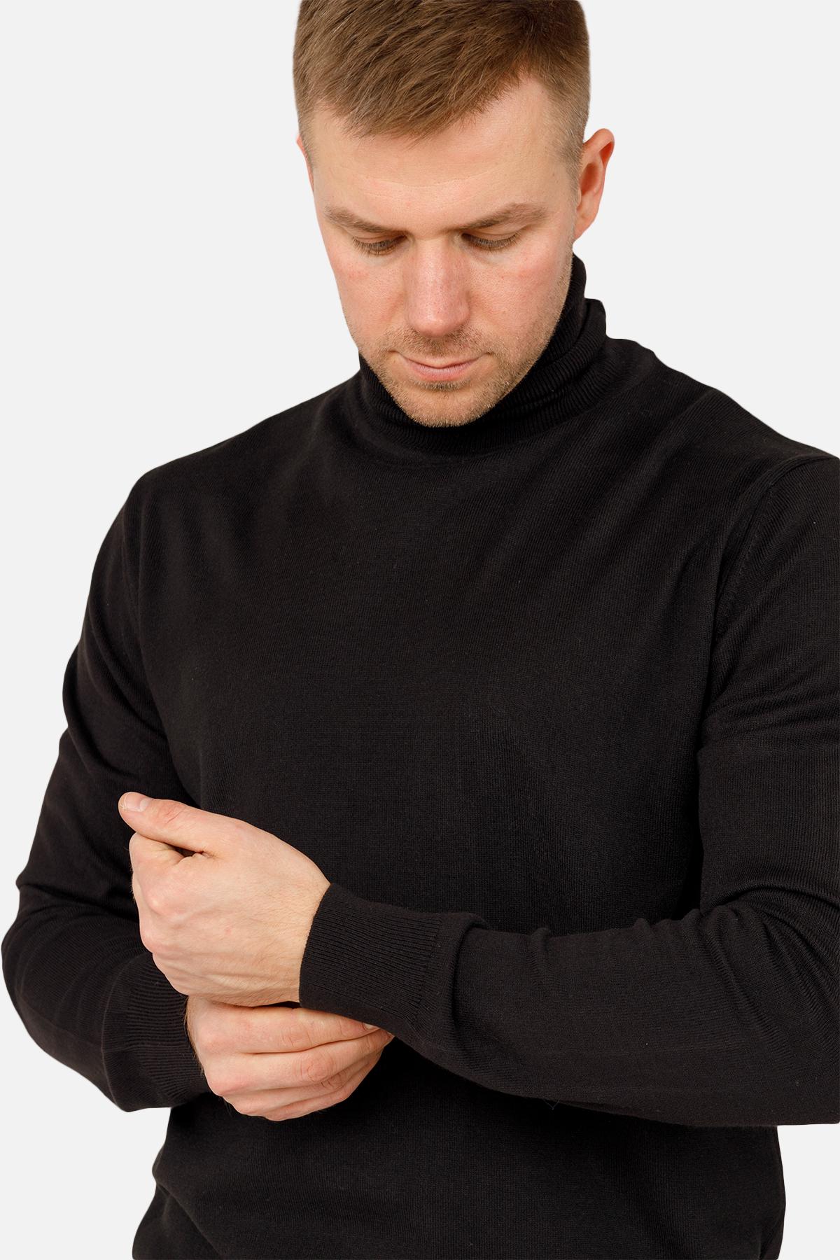 Гольф мужской ЦБ-00260684 р. 52 Черный (SKT001023020) - фото 2 Гольф мужской ЦБ-00260684 р. 52 Черный (SKT001023020) - фото 2