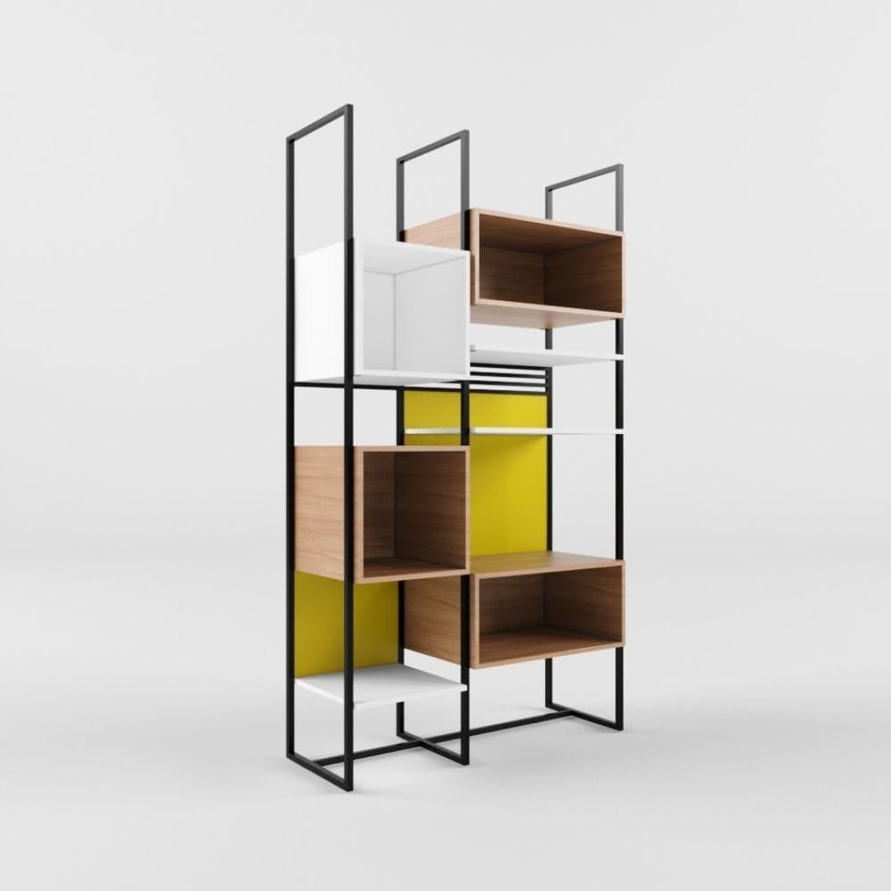 Стеллаж для хранения Loft NS-1756 2230x1200x450 мм Черный (6156d57f3edc877ba858991b)