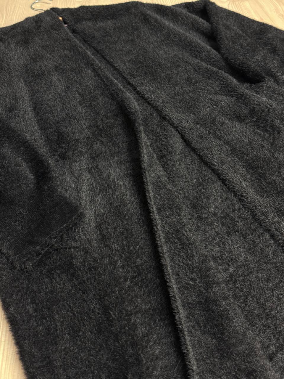 Кардиган женский Fancy Matinee 30740 ангора длинный с карманами OS Черный (4870) - фото 6