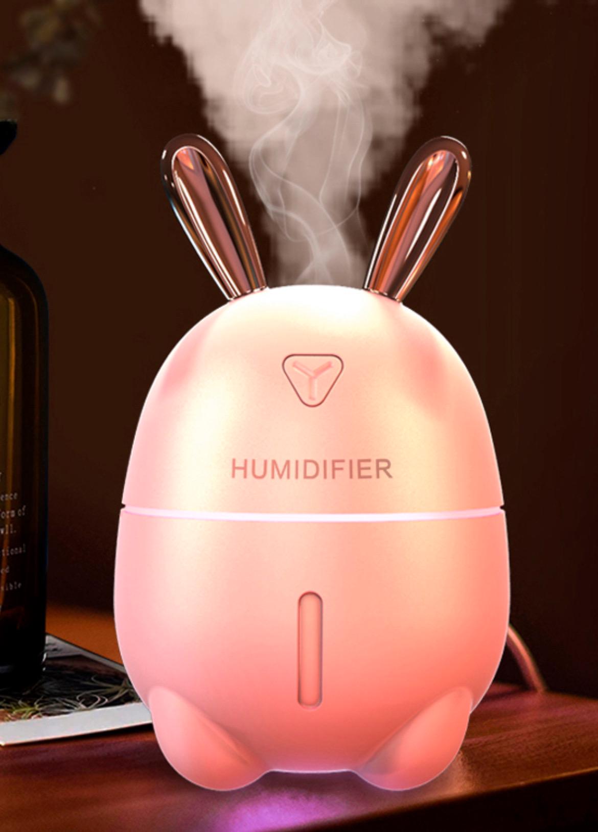 Зволожувач повітря і нічник Xo Humidifiers Rabbit 2в1 з фільтром для води Рожевий (3900/LL) - фото 2