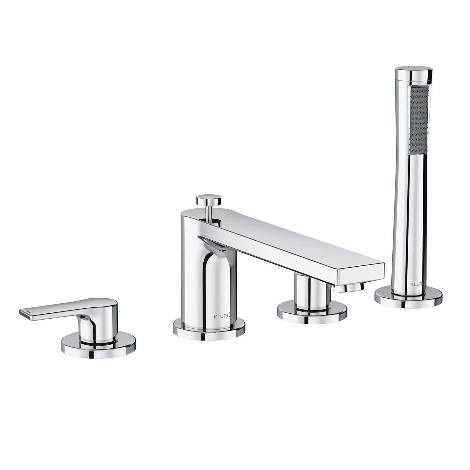 Змішувач на борт ванни Kludi Zenta SL 484240565 на чотири отвори Хром (142174)