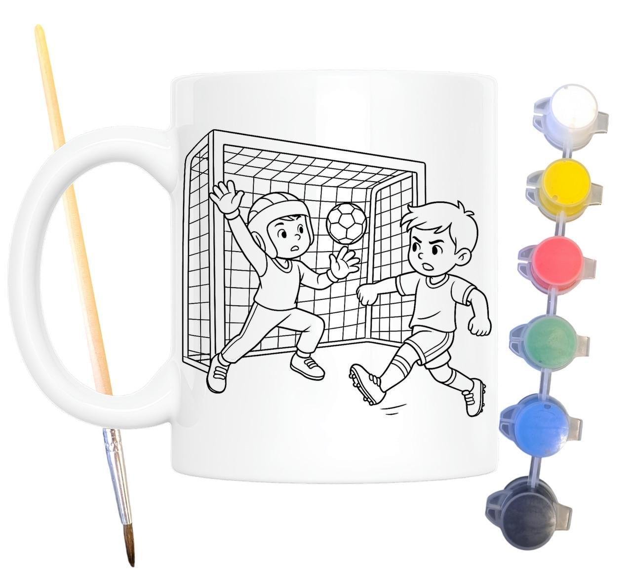 Набор для творчества кружка раскраска Футбол 330 мл Белый (КР0108)