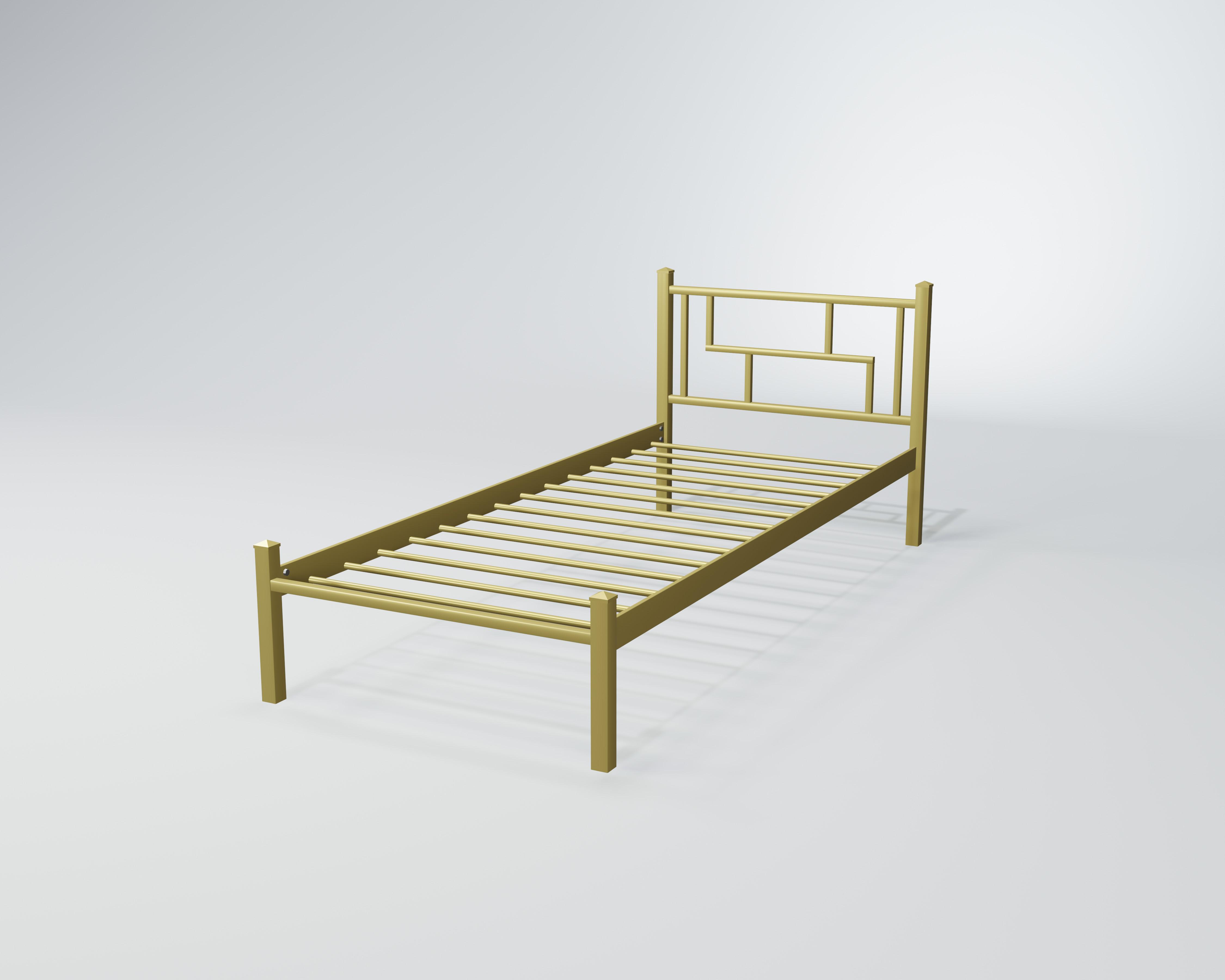 Кровать металлическая Амис Мини 80x190 см Золотой
