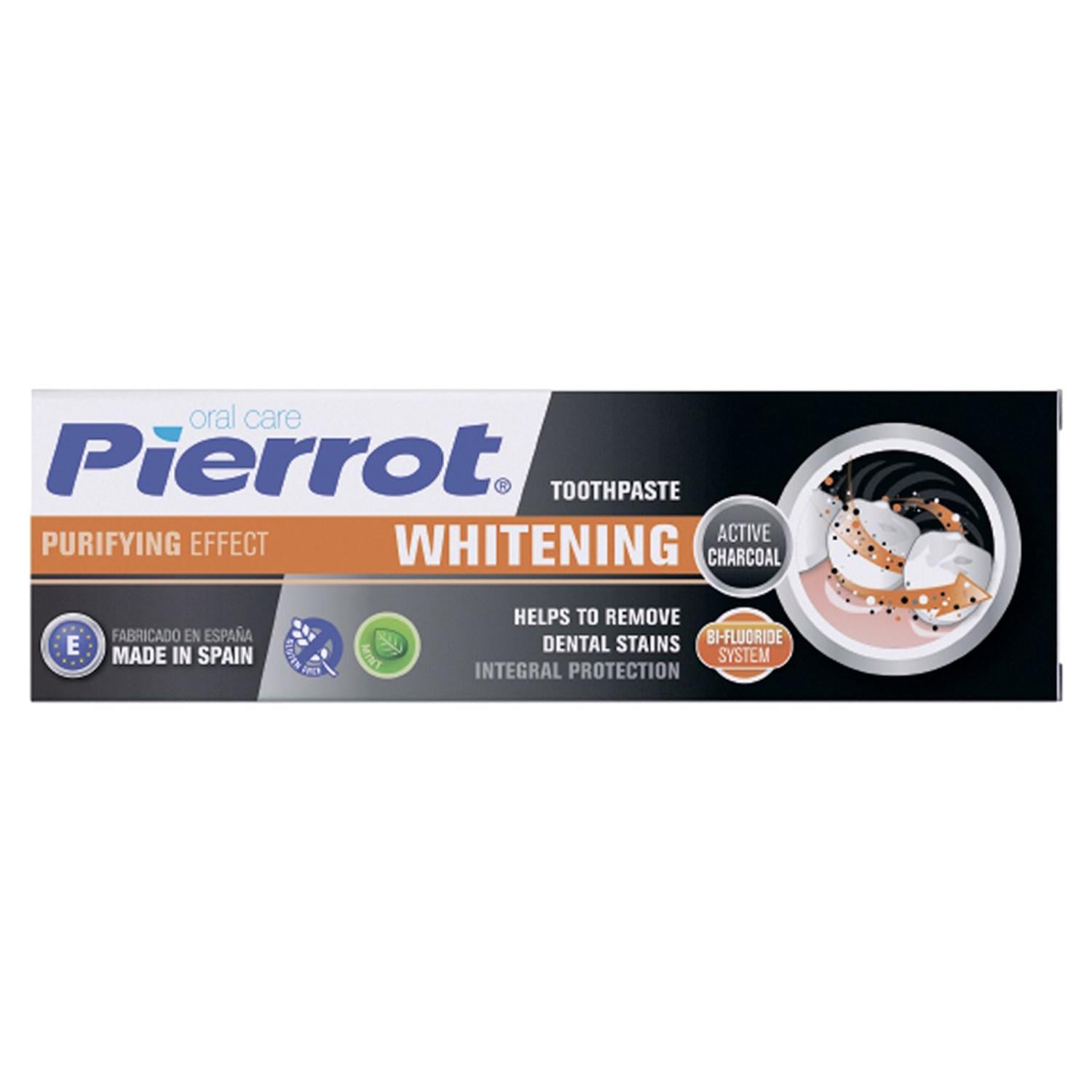 Зубная паста Pierrot Whitening отбеливающая с древесным углем Ref.62 75 мл (848053)