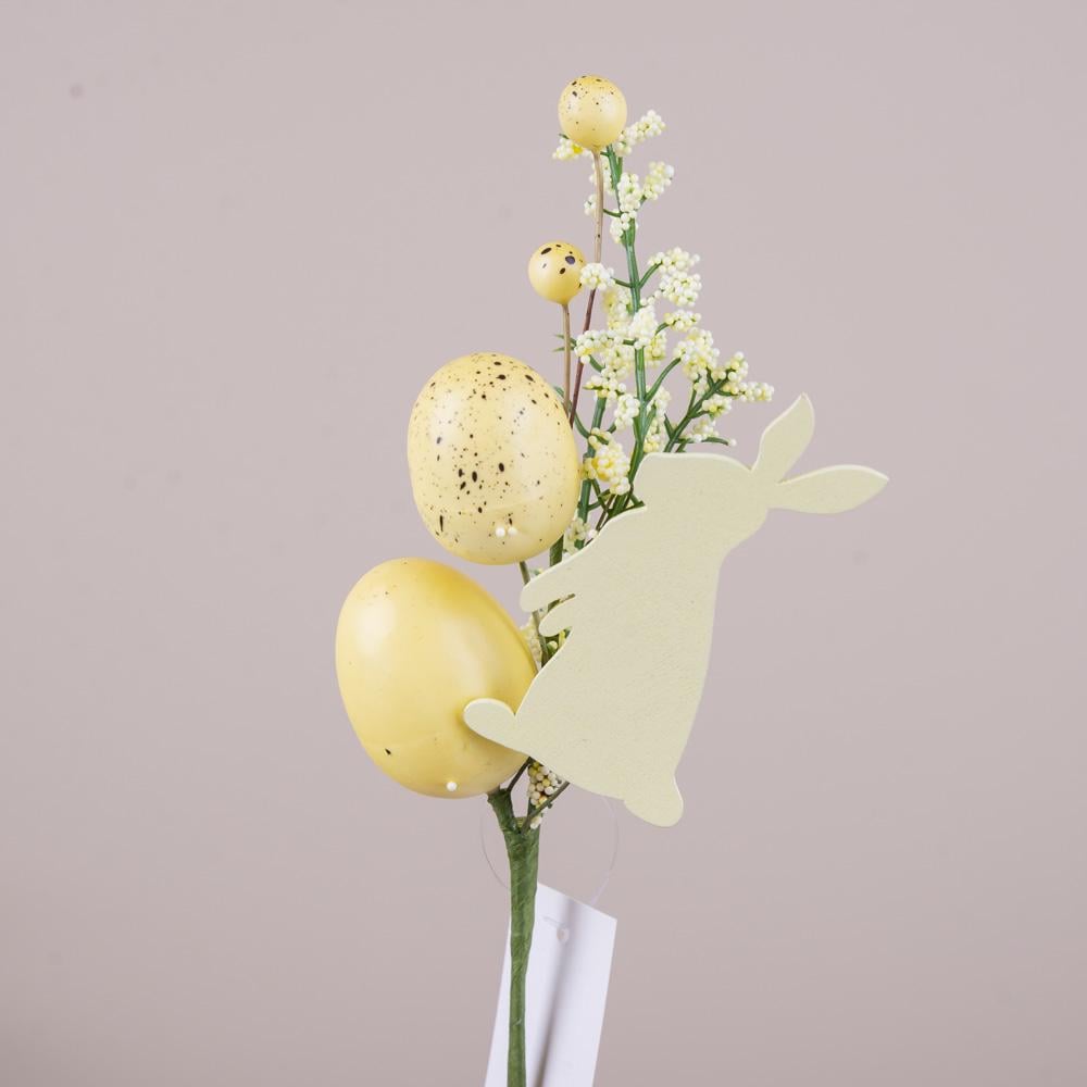 Ветвь пасхальная с яйцами и кроликом 22 см (8407-3) Ветвь пасхальная с яйцами и кроликом 22 см (8407-3)