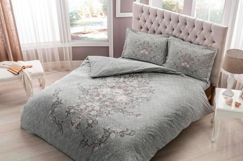 Постільна білизна Tac Mariel сатин 200x220 см Grey (2000022265412)