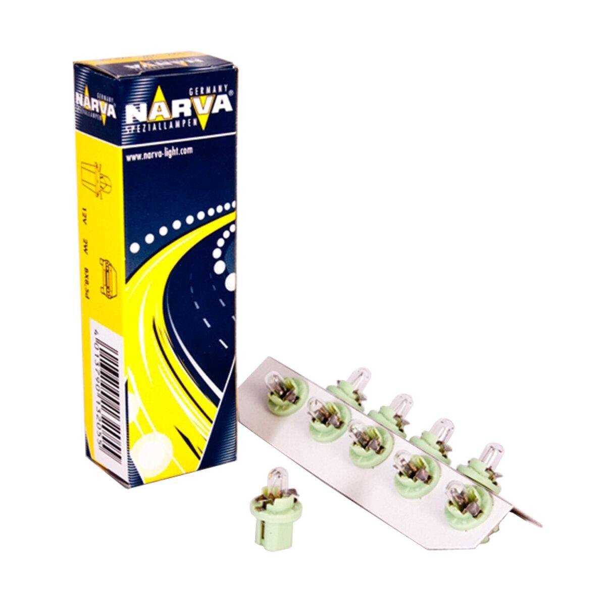 Автомобильная лампа накаливания Narva 12V 2W B8.3D Blue 10 шт. (2514)