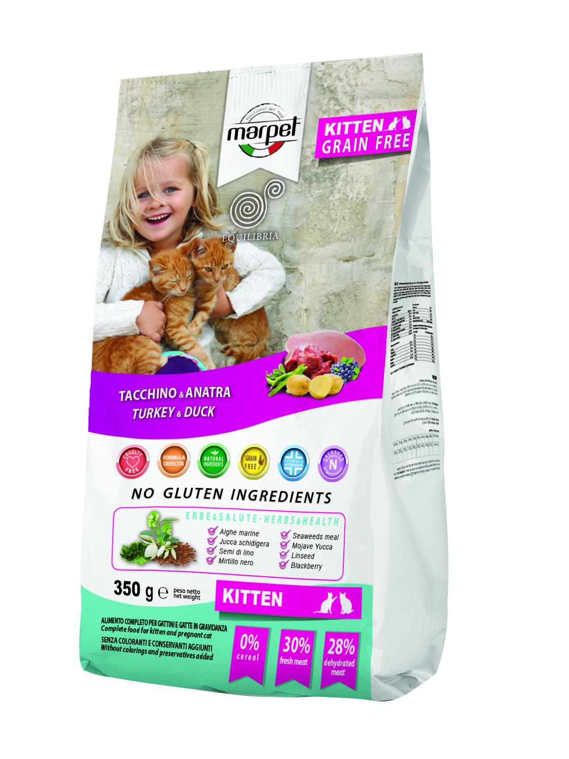 Корм сухой Grainfree для котят с индейкой и уткой 350 г