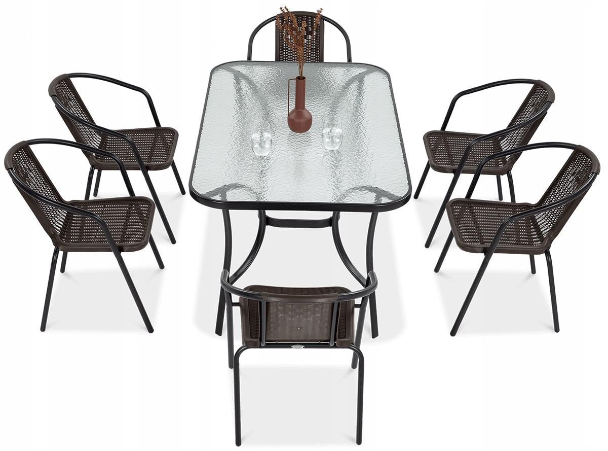 Комплект садовой мебели KONTRAST Garden Bistro 6 Brown (18646830)