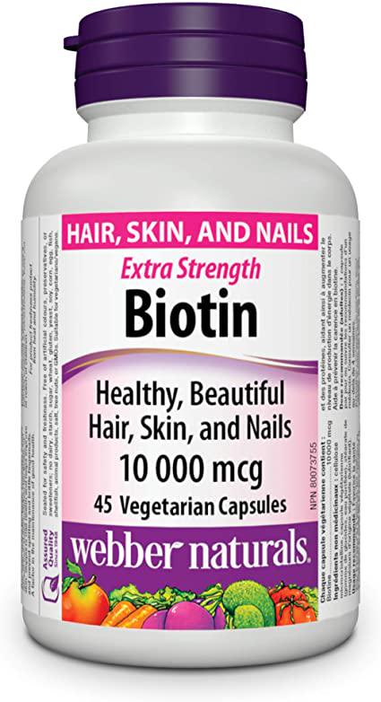 Біотин Webber Naturals Biotin 10000mcg 45 caps