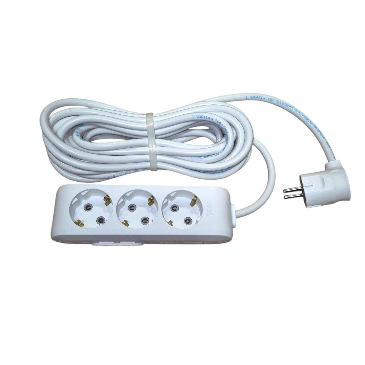 Удлинитель 16 А 3,5 кВт 3 гнезда с заземлением 1 м (4282)