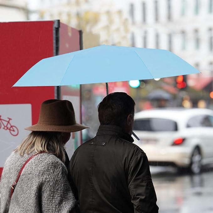 Зонтик складной автомат Pastel 8 спиц купол 100 см Blue - фото 6