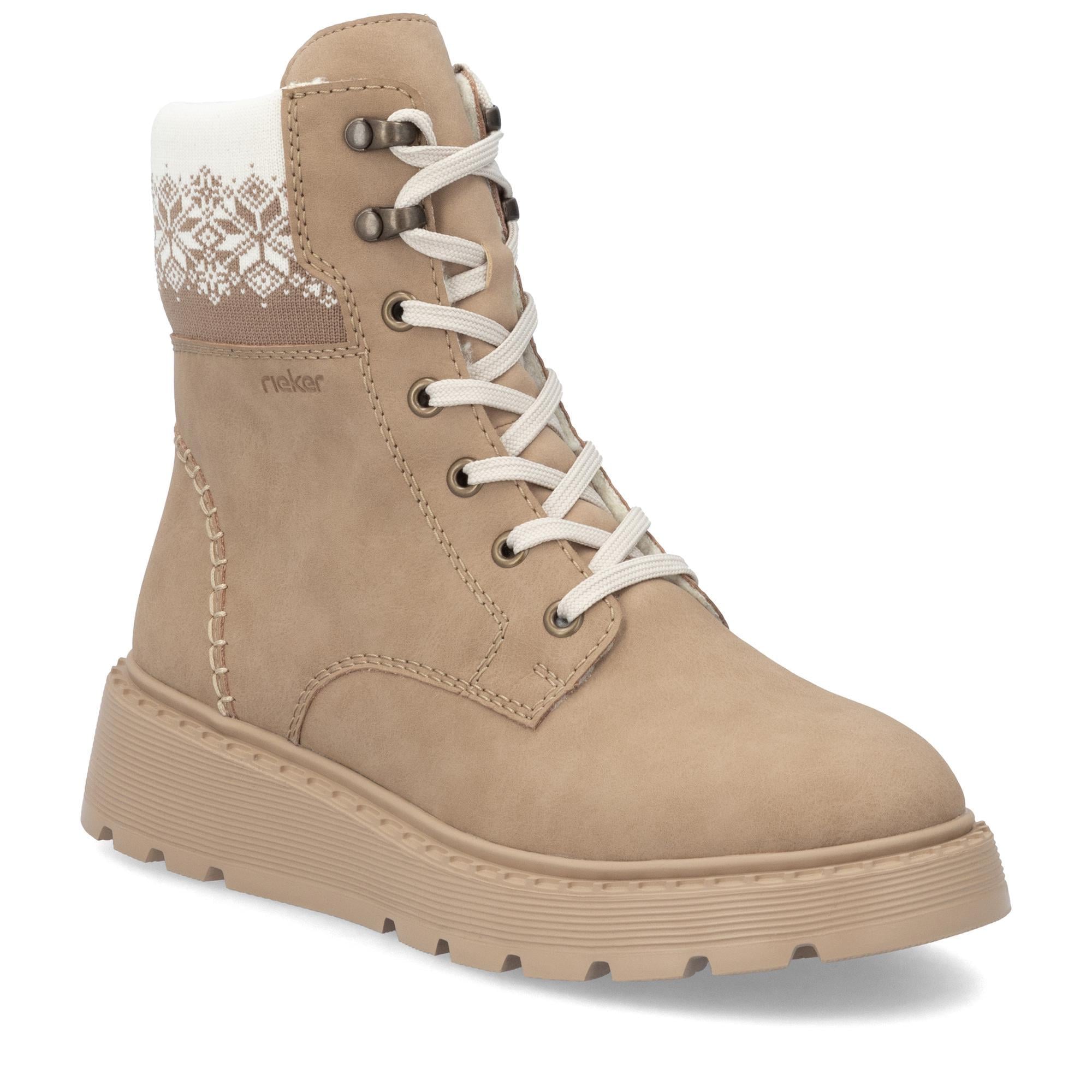 Ботинки женские зимние RIEKER повседневные р. 40 Бежевый (013829-40)