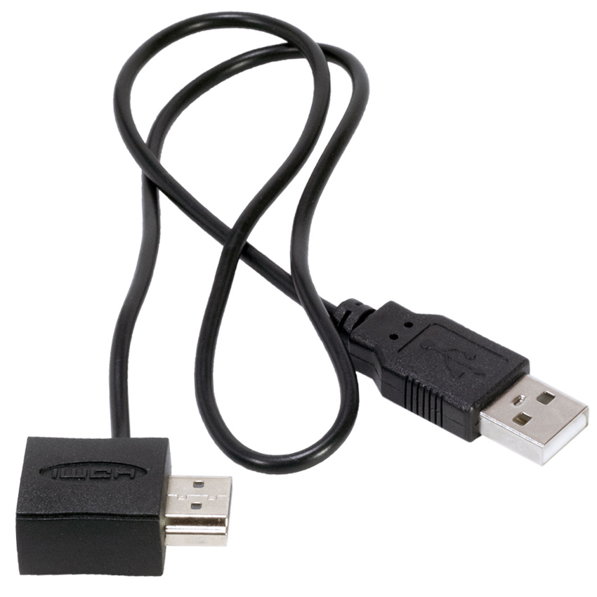 А=Переходник Asdomo HDMI M/F 2.0 19 Pin USB кабель 50 см - фото 2