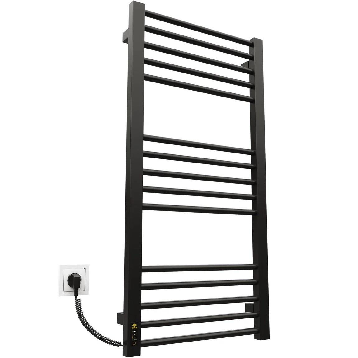 Полотенцесушитель электрический KOSSER Стэп EL с таймером 1000х500 мм Черный