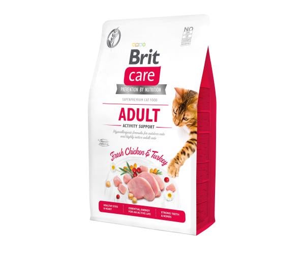 Корм Brit Care Cat Grain-Free Activity Support курка та індичка для котів з високим рівнем активності 2 кг (44764)
