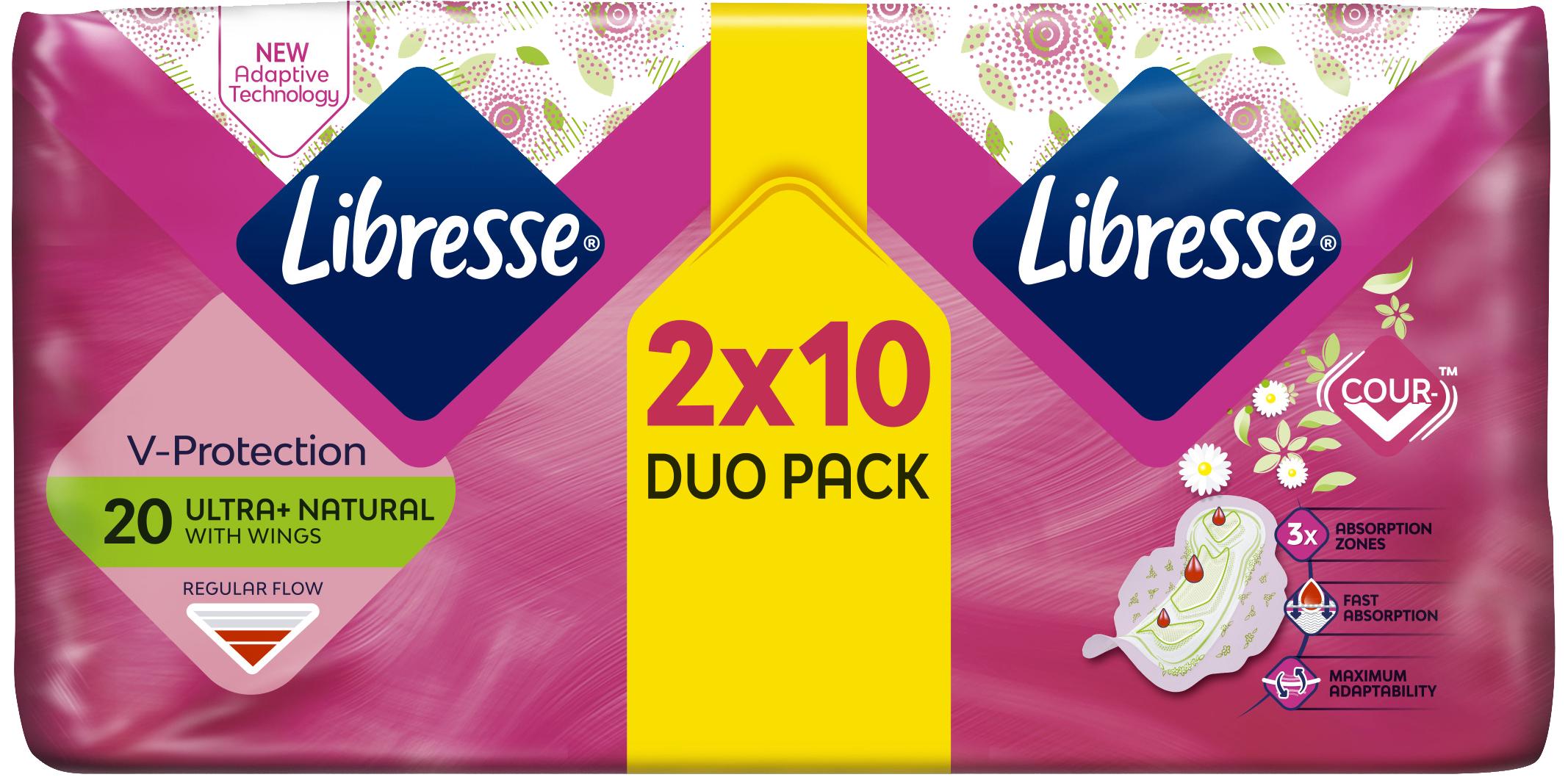 Гигиенические прокладки Libresse Ultra DUO Normal Aloe Vera&Camomile 20 шт. (12341)