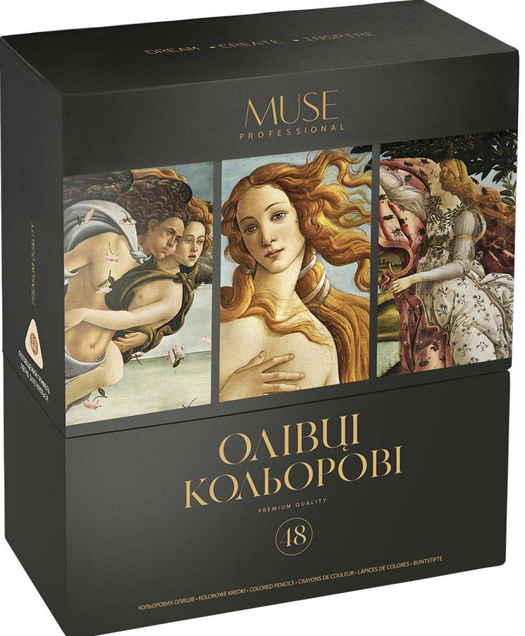 Карандаши цветные трехгранные Muse 48 цветов