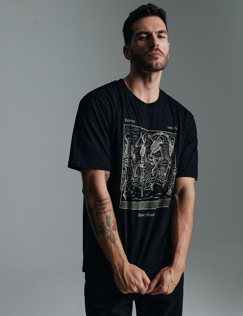 Футболка чоловіча Diverse MACABRE 01 L Чорний (5905384093592)