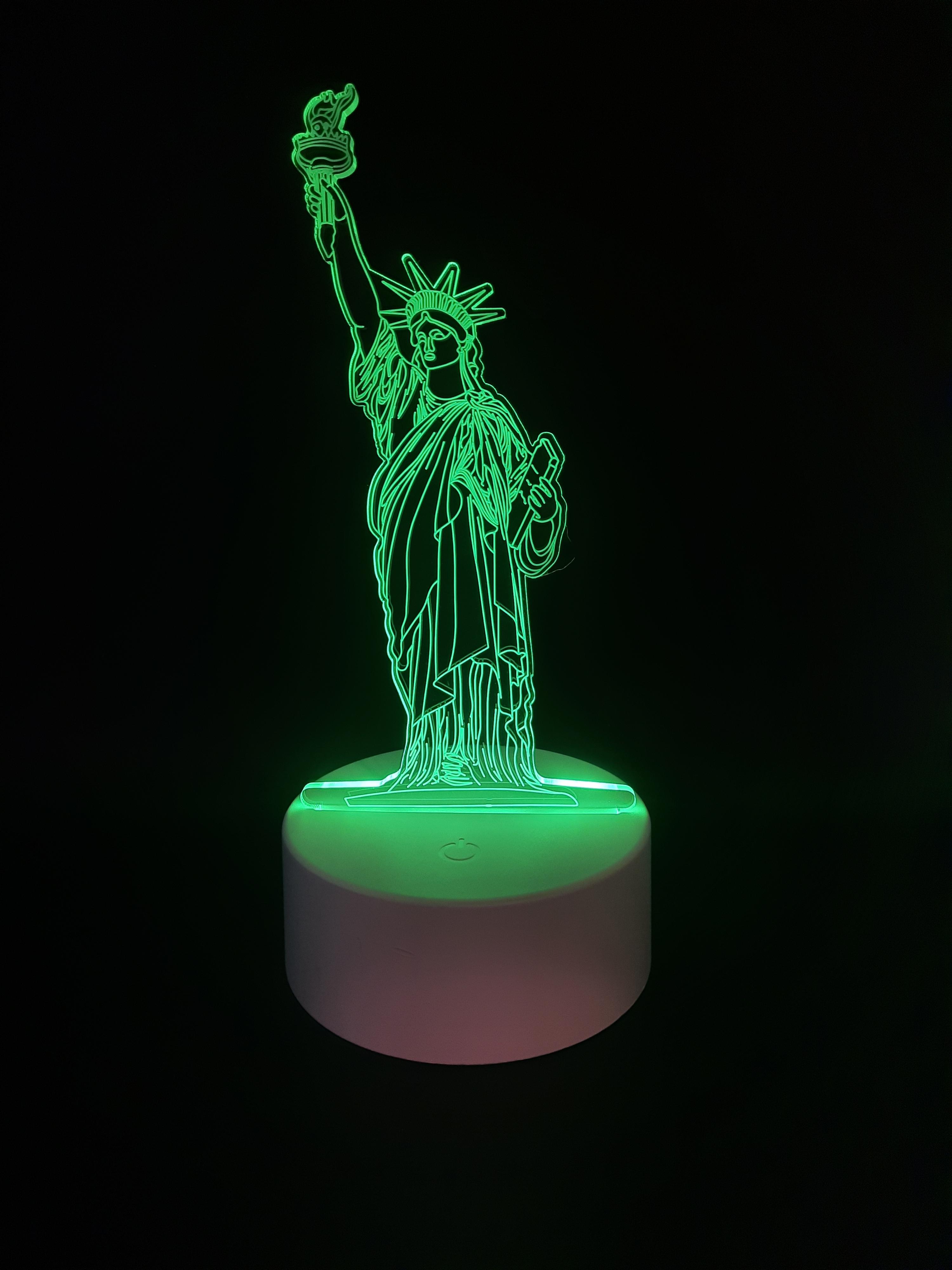 Ночник LED 3D Статуя Свободы 16 цветов - фото 3