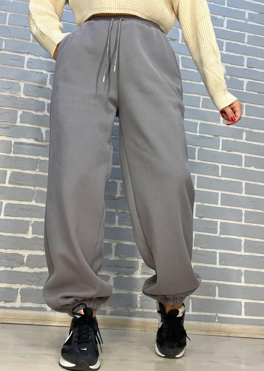 Брюки женские W 6632 спортивные джоггеры утепленные двойная M Серый (2995) Брюки женские W 6632 спортивные джоггеры утепленные двойная M Серый (2995)