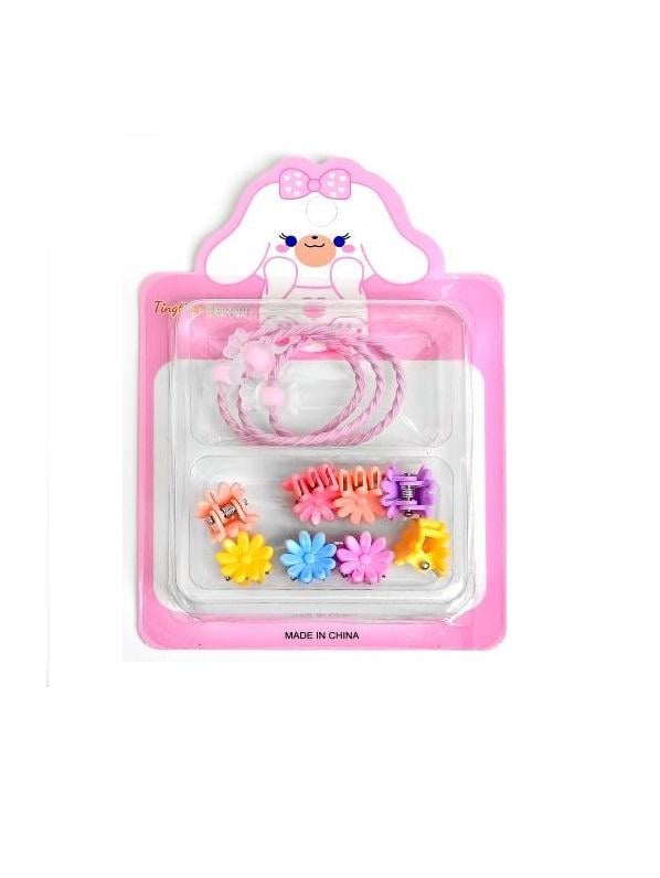 Аксессуары для волос 4 резинки и 8 крабиков (WW02356)