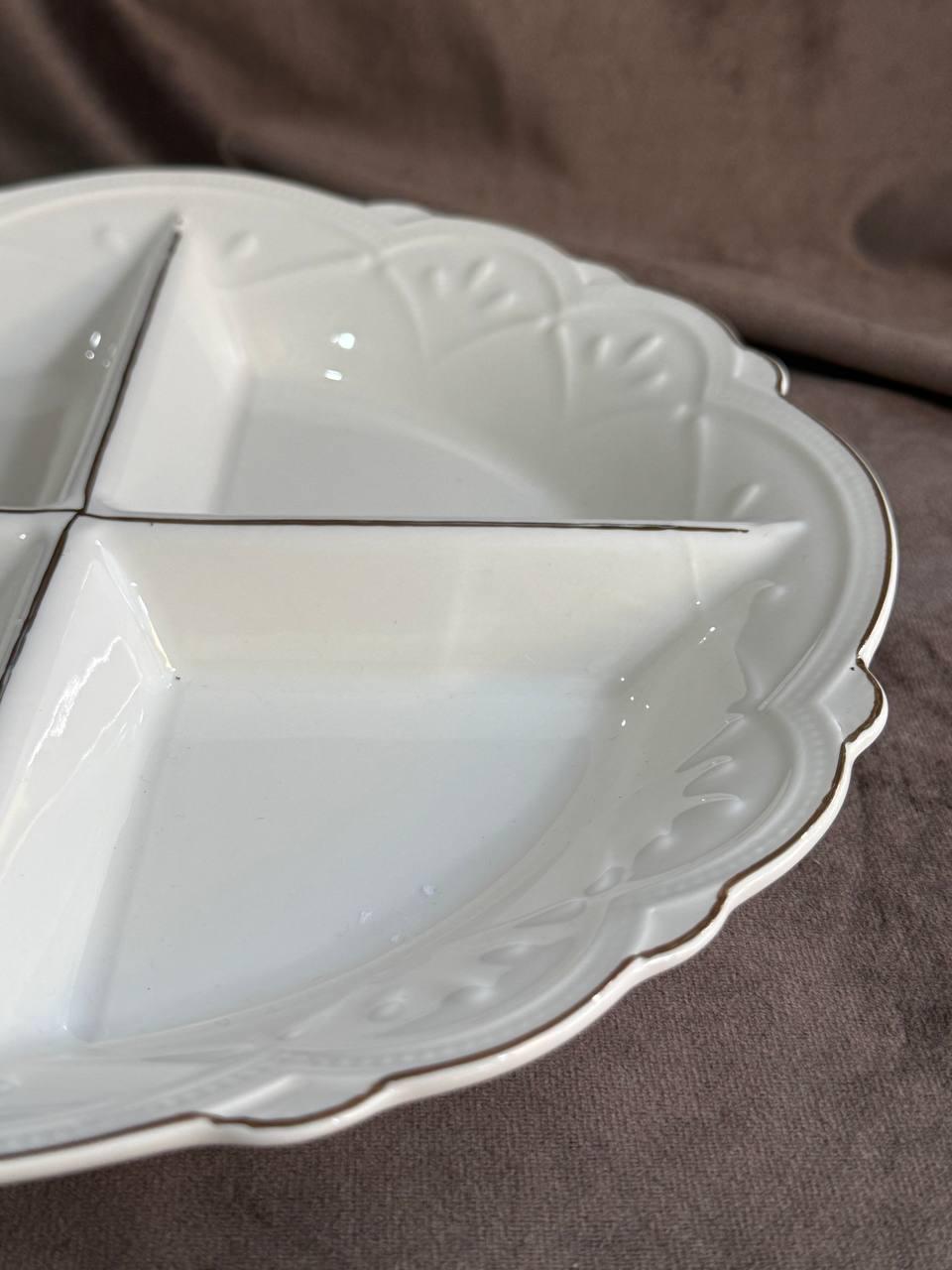 Менажниця керамічна YIWU HP-20-30 4-х секційна 27 см Білий (HP-20-30) - фото 4 Менажниця керамічна YIWU HP-20-30 4-х секційна 27 см Білий (HP-20-30) - фото 4