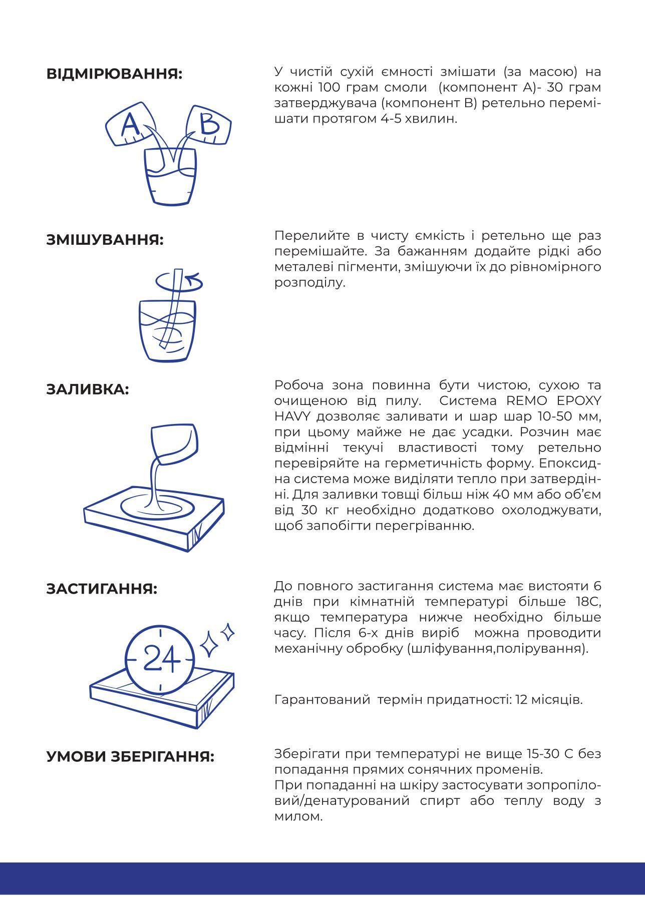 Смола епоксидна для товстого шару Heavy Epoxy System 6,5 кг (EPS R-50 -6,5) - фото 4 Смола епоксидна для товстого шару Heavy Epoxy System 6,5 кг (EPS R-50 -6,5) - фото 4