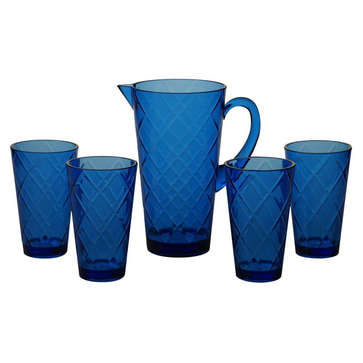 Кувшин Certified International Алмазные грани из акрилового стекла 2,1 л Синий (20422) - фото 2 Кувшин Certified International Алмазные грани из акрилового стекла 2,1 л Синий (20422) - фото 2