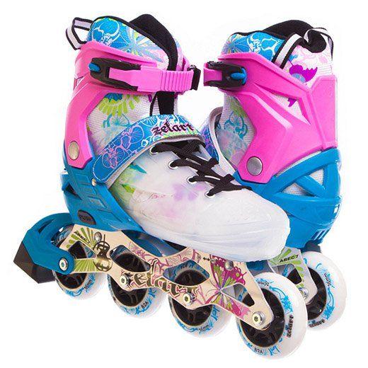 Роликовые коньки Spring Z097 раздвижные р. 38-41 Синий/Розовый (60363086)