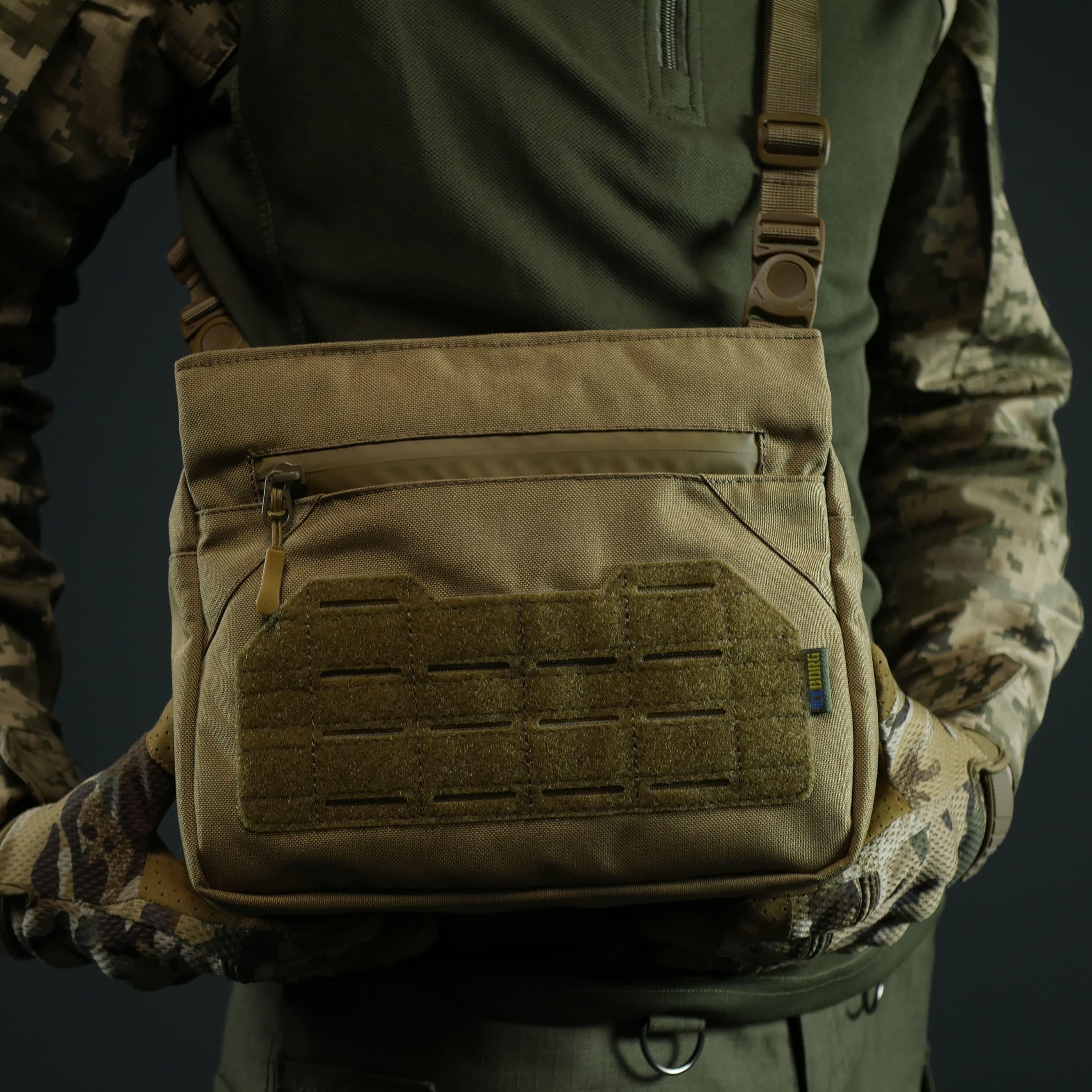 Сумка через плече Tactic city bag з IRR-просоченням Койот (27516730) - фото 14