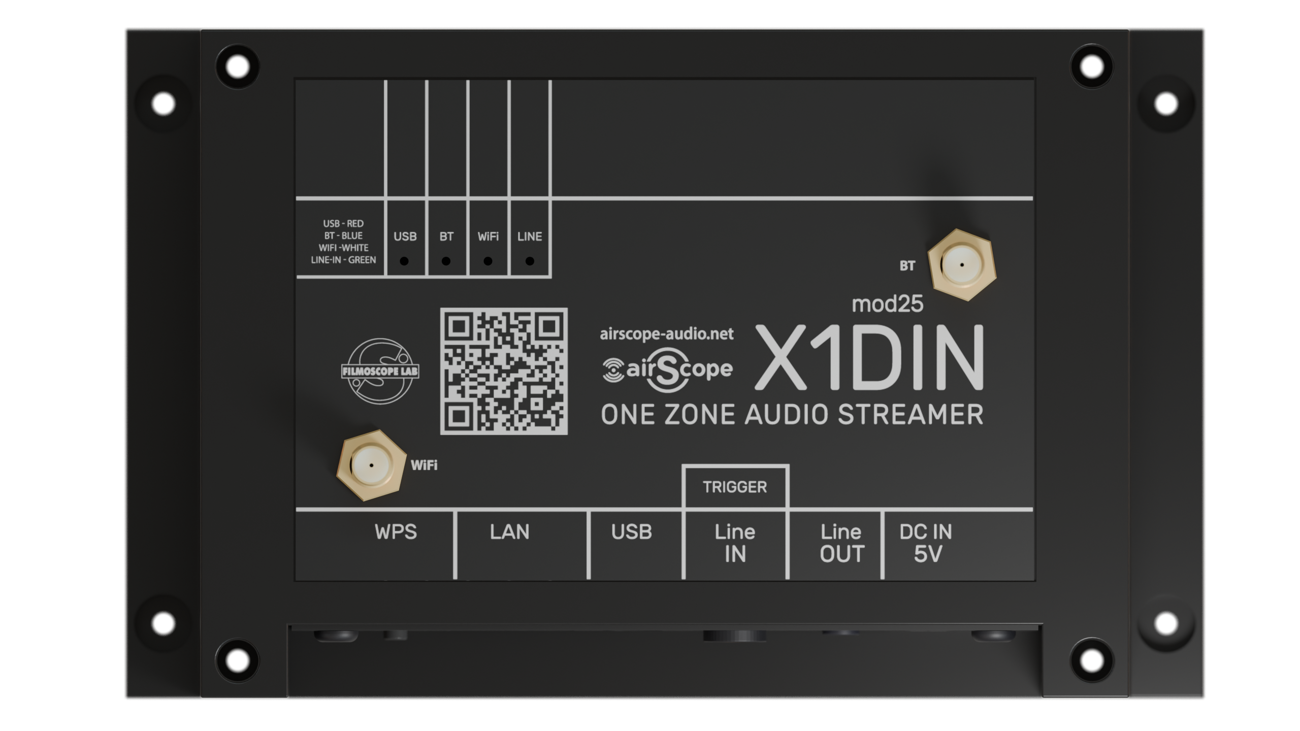 Аудио плеер стерео сетевой airScope X1Din Ver.A31 Airplay Bluetooth TuneIn
