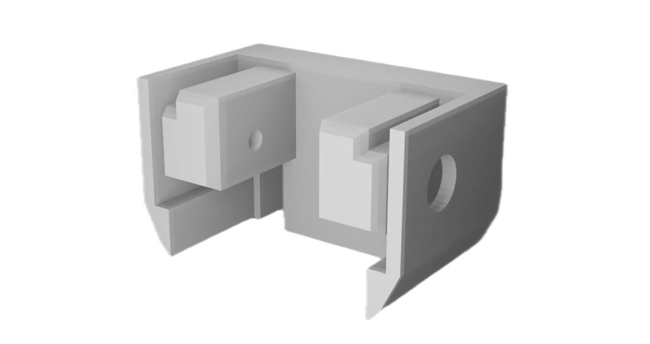 Заглушка торцевая ArtLine 3D EasyFast на профиль DEEP SOLO Белый (3639)