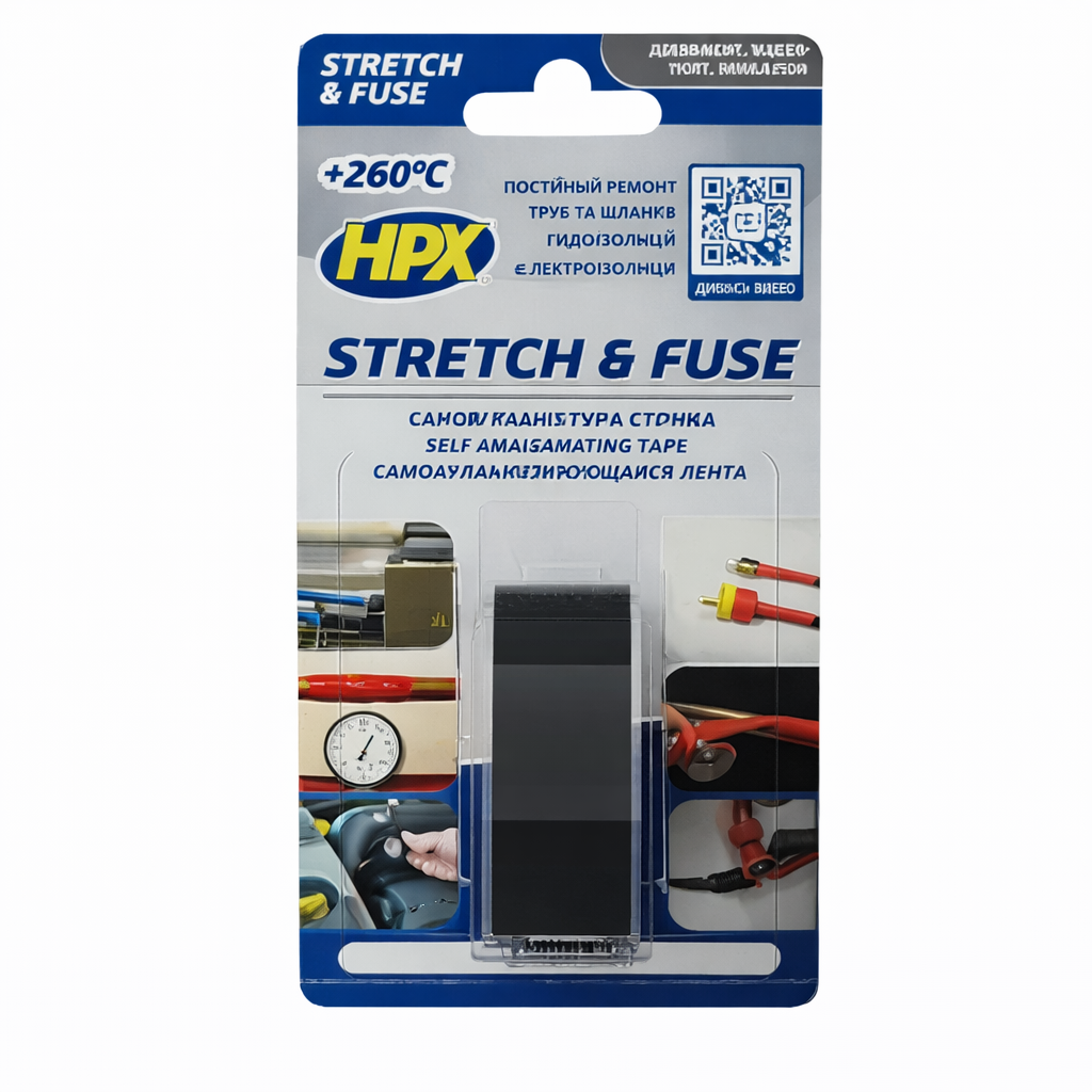 Лента силиконовая вулканизирующая HPX SZ2503 Stretch&Fuse 25 мм х 3 м Черный (31775998)