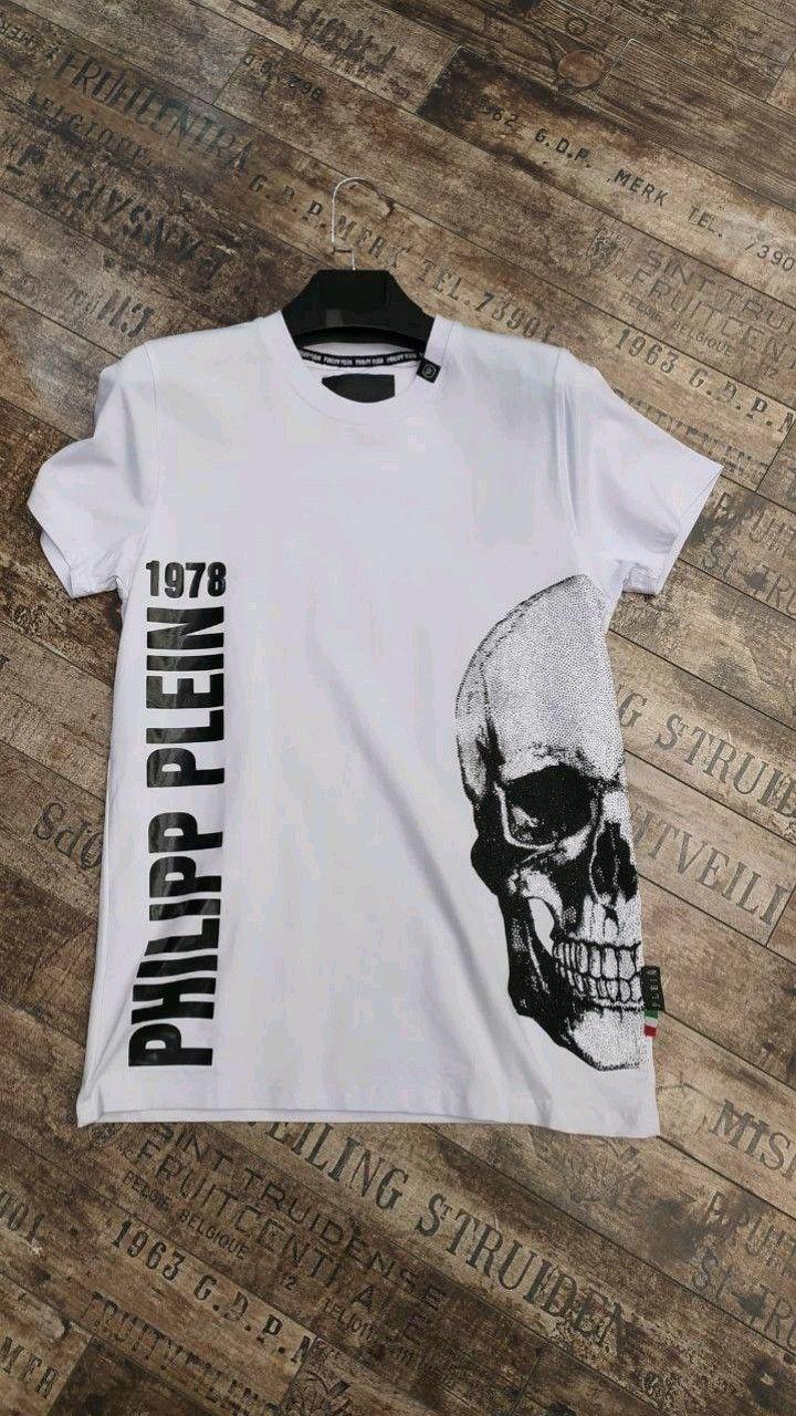 Футболка мужская с принтом Pin-000-466 повседневная XL Белый (2664092933)