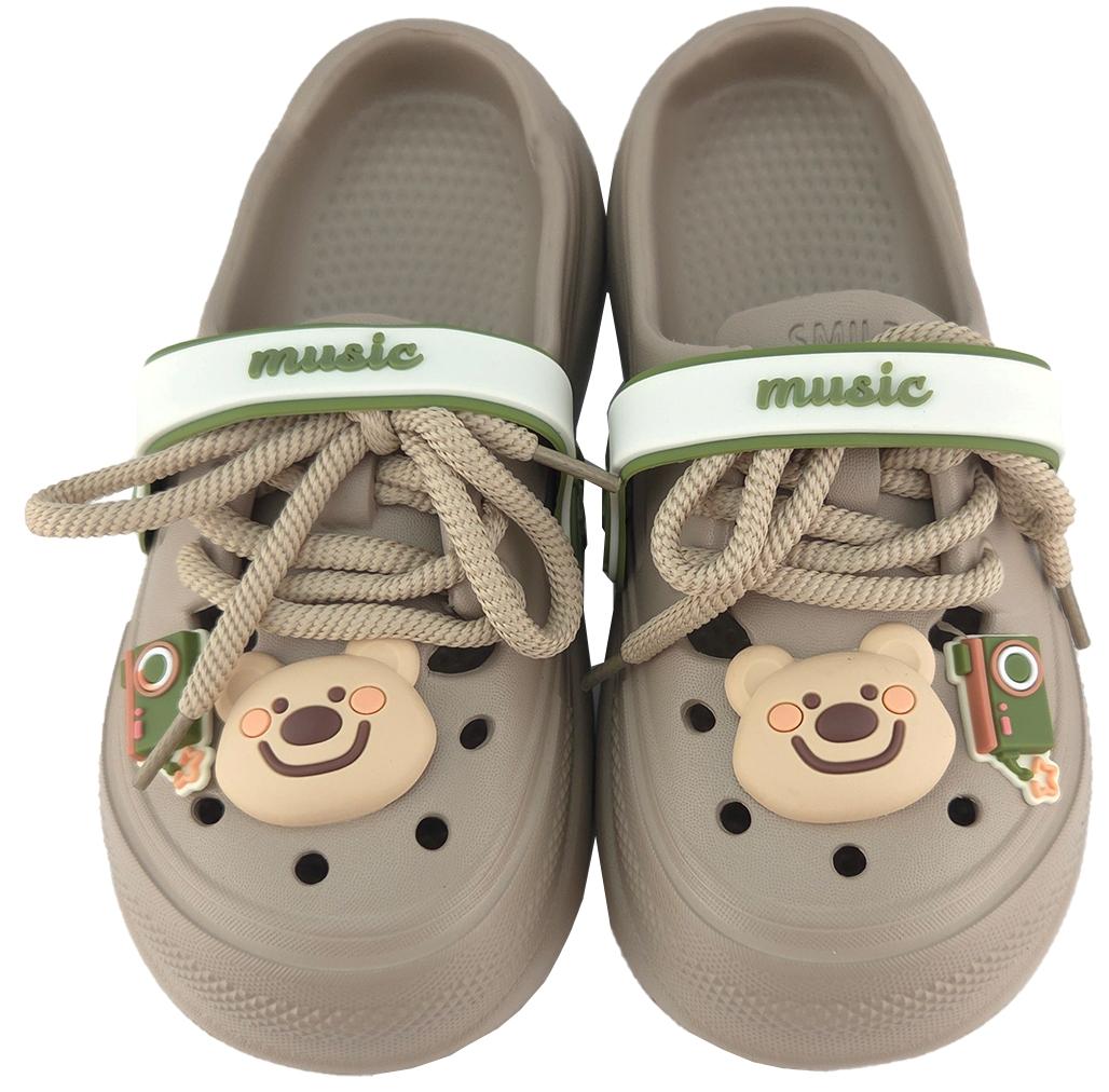 Кроксы женские с джибитсами р. 35/36 23 см Бежевый (7160-1) Кроксы женские с джибитсами р. 35/36 23 см Бежевый (7160-1)