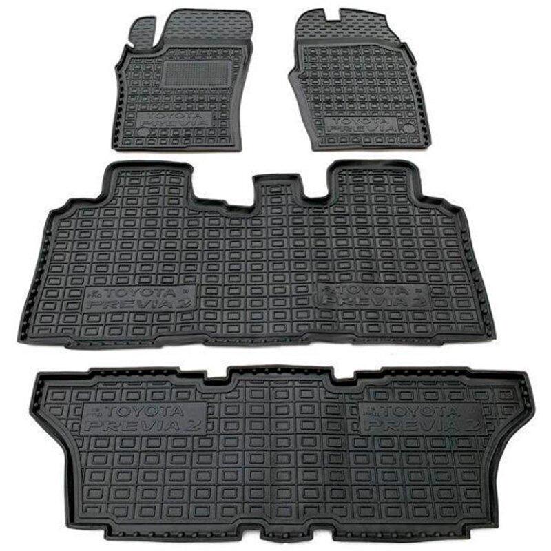Комплект ковриков автомобильных AVTO-Gumm для Toyota Previa II 00-05 7 мест Черный (11788)