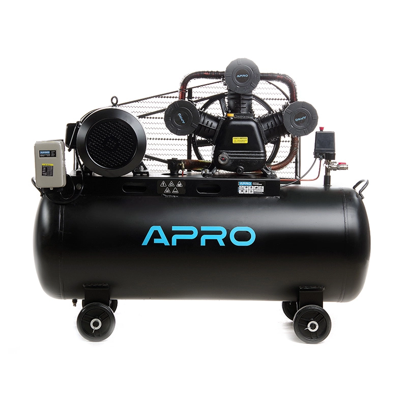 Компрессор трехцилиндровый ременный APRO OFBD-200X 8 Бар 7,5 кВт 1050л/мин. 200 л 380В 2 крана с маслом 1 л (84494)