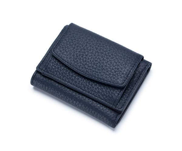 Кошелек женский маленький из высококачественной PU кожи Темно-синий