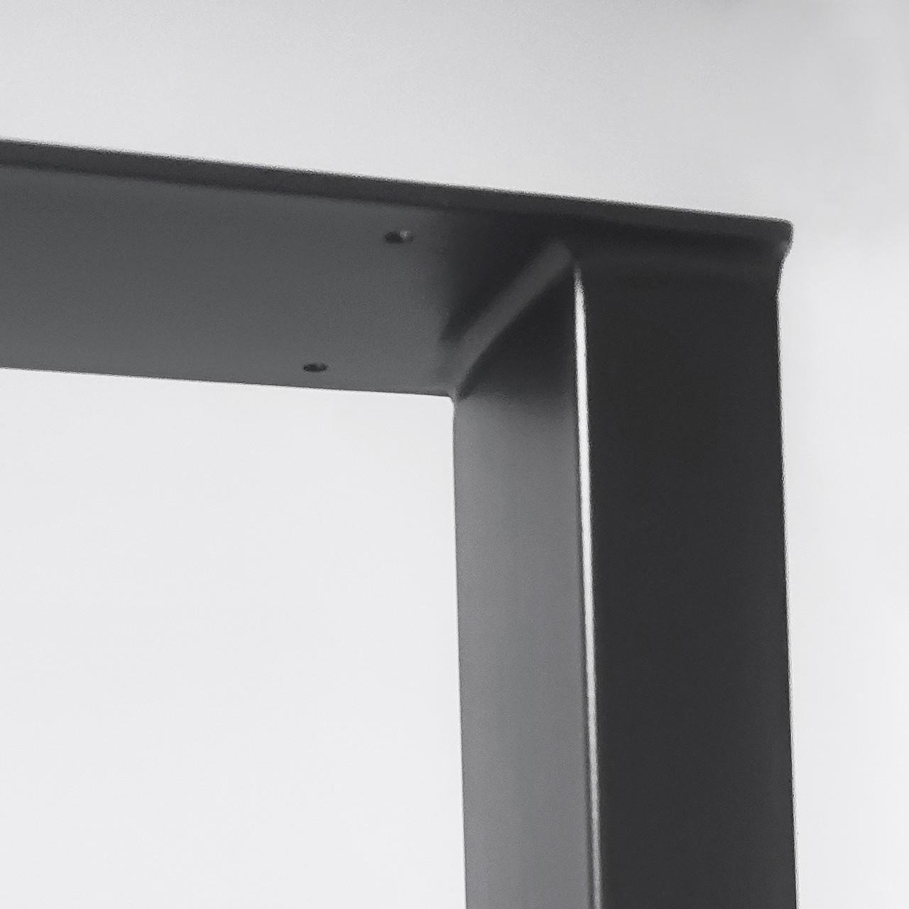 Регульована опора для столу з металу 600х100 мм H 730 мм Чорний (1029) - фото 4