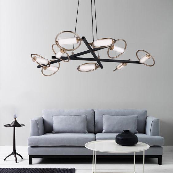 Люстра Aura LED D110 9P Black (9317293)