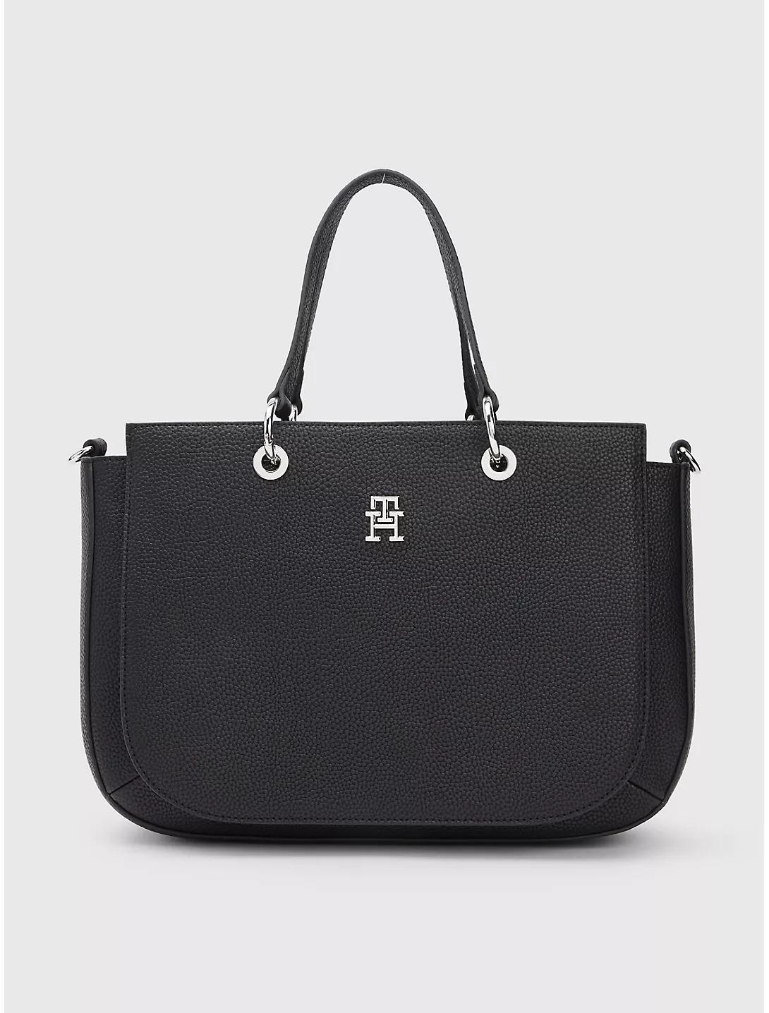 Жіноча сумка Tommy Hilfiger Logo Satchel Black (TH-797132)